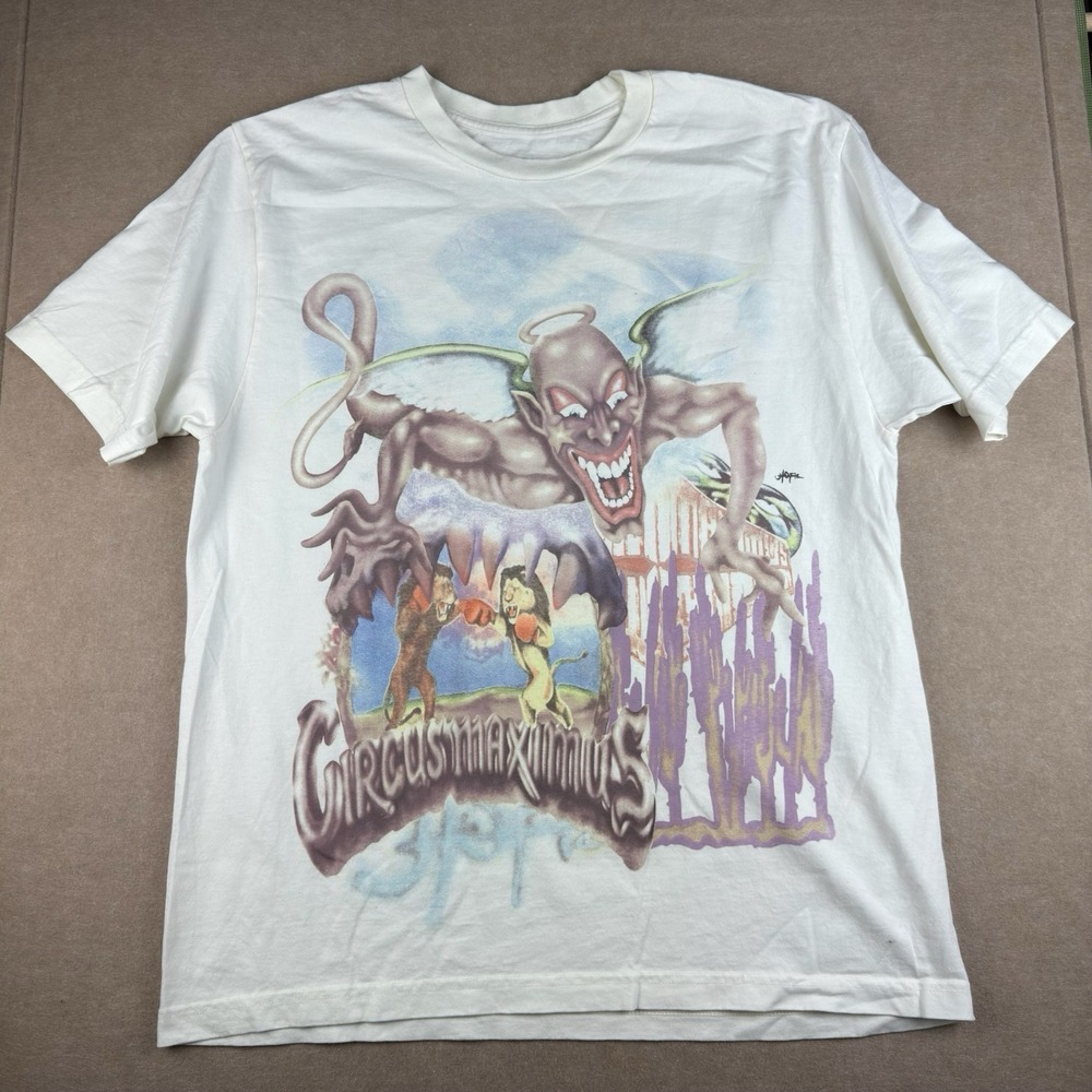 Travis Scott Circus Maximus Tour T-Shirt Men's M White Rap Band Concert Tee